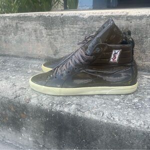 Yves Saint Laurent Glossy Olive Sneakers